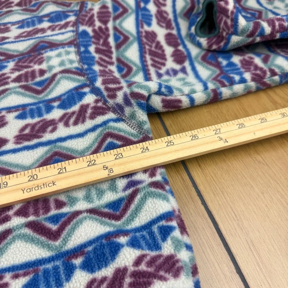 Vintage Columbia‎ Sportswear Mens Fleece Pullover Geometric Tribal Made in USA L